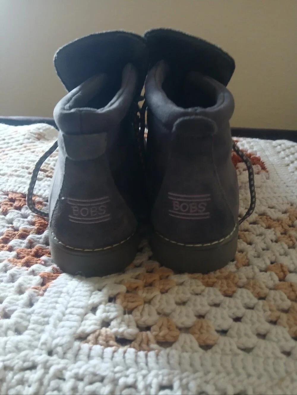 Bob's From Sketchers Memory Foam Woman's Blue/Grey Patterned